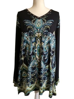 Black Paisley Tunic
